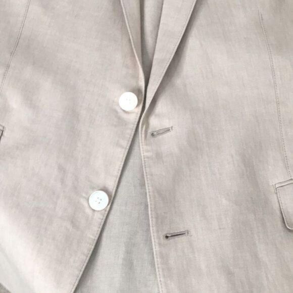 English Laundry Mens Beige Linen Blazer Jacket XL Single-Breasted Lined Two-Butt - Picture 5 of 5